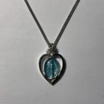Silver Plated Enameled Heart Miraculous Medal Item # RC426ME