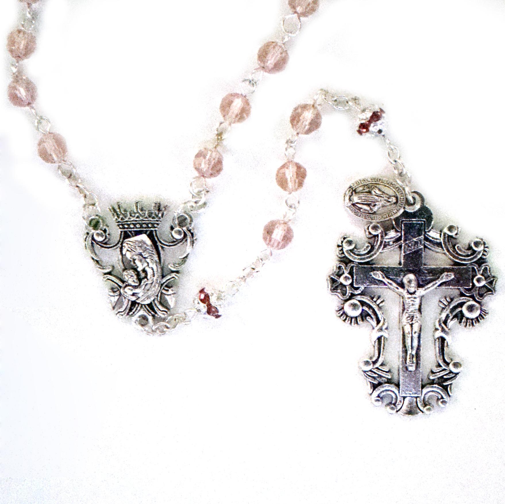 Pink Diamond - Cut Crystal Rosary