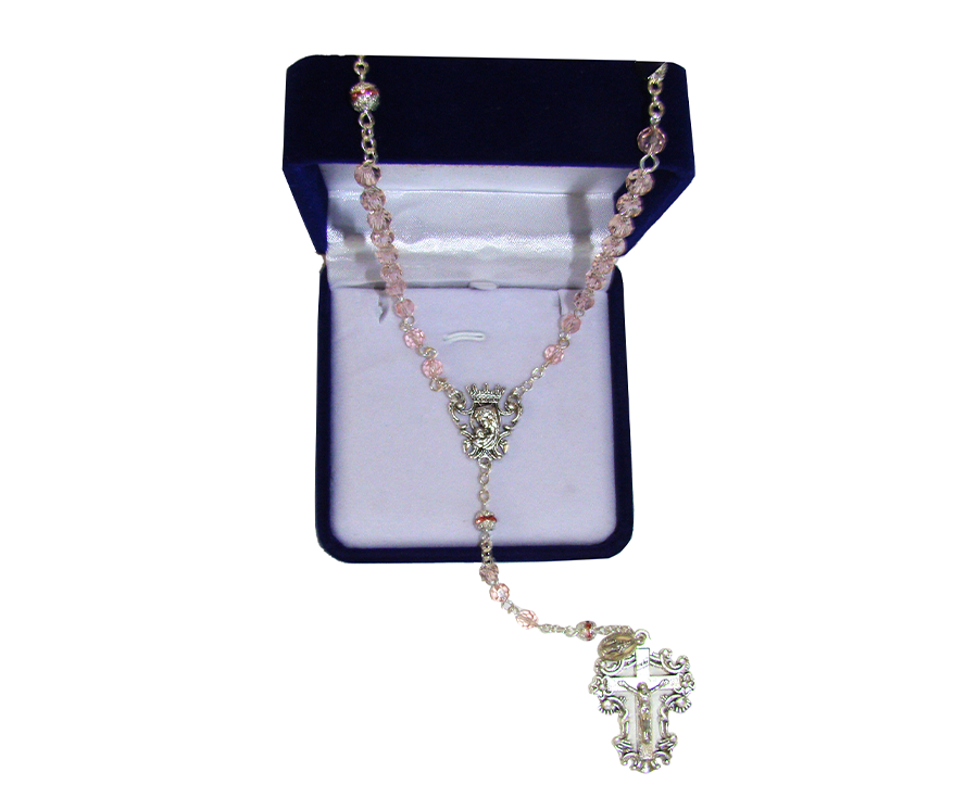 Pink Diamond - Cut Crystal Rosary