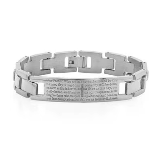 Stainless Steel Our Father Bracelet - The Miraculous Medal Shrine Gift Shop