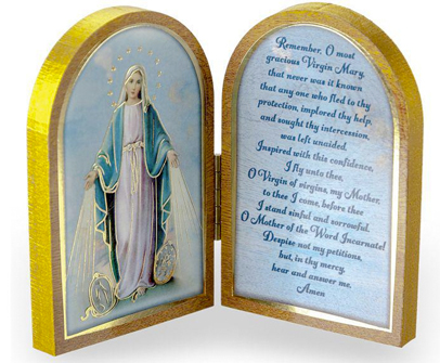 Our Lady of the Miraculous Medal Diptych Plaque