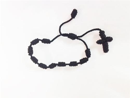 Knotted Cross Bracelet, String Jewelry, Prayer Bracelet, Rosary