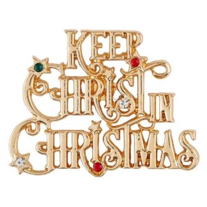 Pin that says Keep Christ in Christmas
