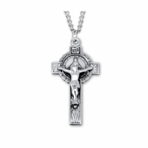Sterling Silver Miraculous Medal Crucifix