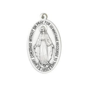 3 1/2" Silver Miraculous Medal