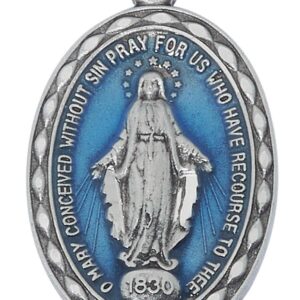 Pewter Blue Miraculous Medal