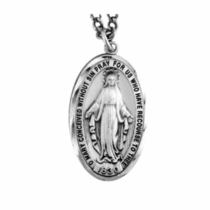 Miraculous Medal Sterling Silver Relic