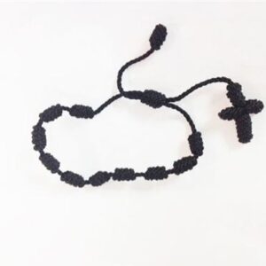 Black Cord Rosary Bracelet