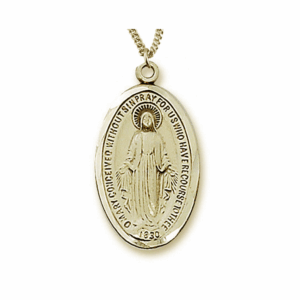 Gold Plated Miraculous Medal