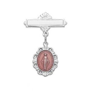 Pink Miraculous Medal Pin