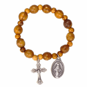 Olive Wood Rosary Bracelet