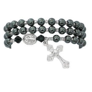 Hematite Twistable Rosary Bracelet