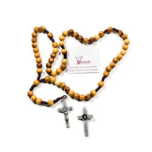 Olive Wood Relic Rosary