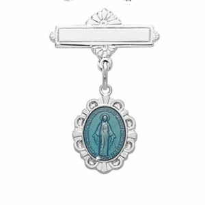 Blue Miraculous Medal Pin