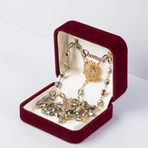 Holy Land Relic Rosary Iridescent Blue