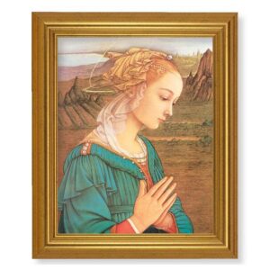 10" x 12" Gold Leaf Finish Beveled Frame with 8" x 10" Lippi: Madonna Textured Art