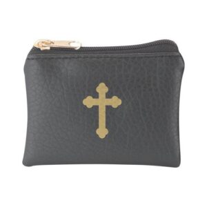 Black Leatherette Rosary Case
