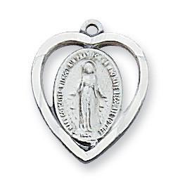 Sterling Silver Heart Medal