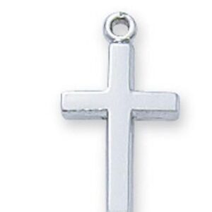 Small Sterling Cross on 16"