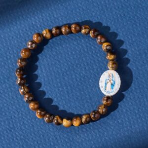 Men's Holy Water Miraculous Bracelet Tiger's Eye