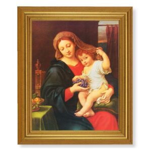 Madonna of Grapes Textured Art