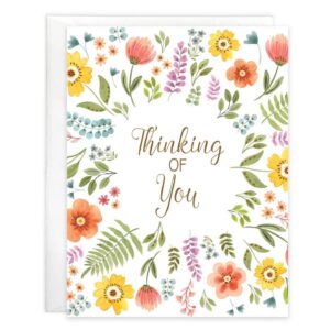 With Scripture Thinking of You Greeting Card - Ferns & Flowers